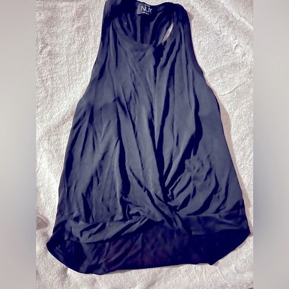 NUX Los Angeles Butter Soft Hi Lo Knot Tank Size S - Picture 3 of 4